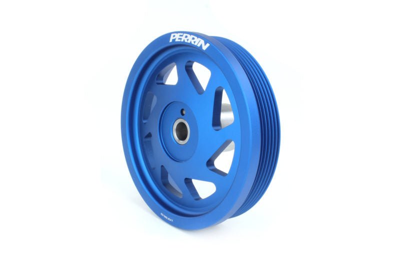 Perrin Lightweight Crank Pulley - Blue | 2019-2021 Subaru WRX (PSP-ENG-104BL)