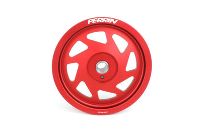 Perrin Lightweight Crank Pulley - Red | 2019-2021 Subaru WRX (PSP-ENG-104RD)