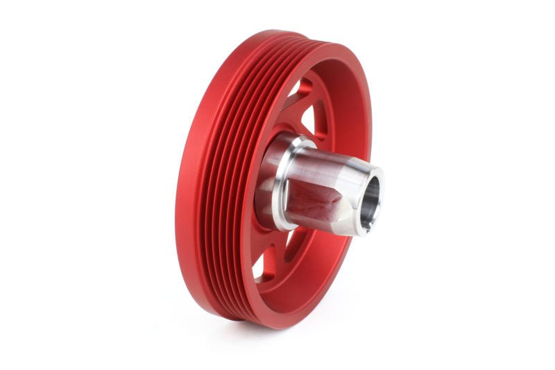 Perrin Lightweight Crank Pulley Red | 2022+ Subaru BRZ/GR86 & WRX 2.0L Turbo (PSP-ENG-106RD)