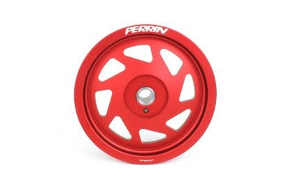 Perrin Lightweight Crank Pulley Red | 2022+ Subaru BRZ/GR86 & WRX 2.0L Turbo (PSP-ENG-106RD)