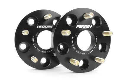 Perrin 5x114.3 Subaru Wheel Spacers - 20mm Hub-centric | 2004-2021 Subaru WRX STI, and 2015-2023 Subaru WRX (PSP-WHL-020BK)