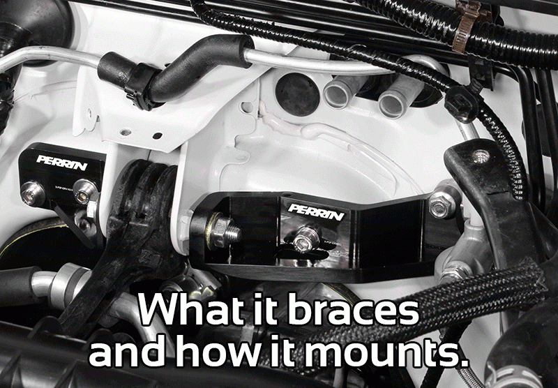 Perrin Pitch Stop Brace | 2015-2019 Subaru WRX/STI (PSP-DRV-112BK)
