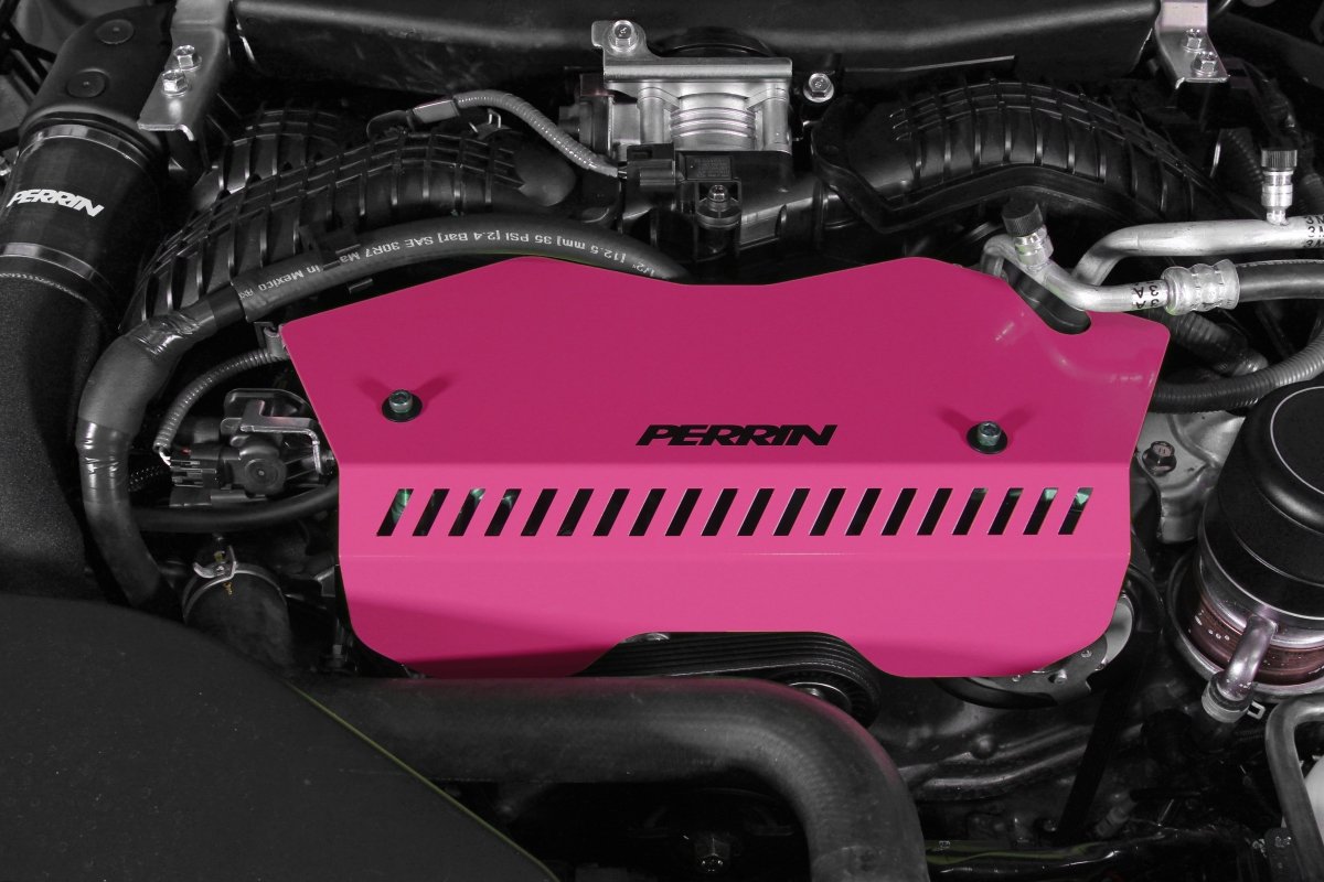 Perrin Pulley Cover Hyper Pink 2022-2024 WRX-WheelFlip