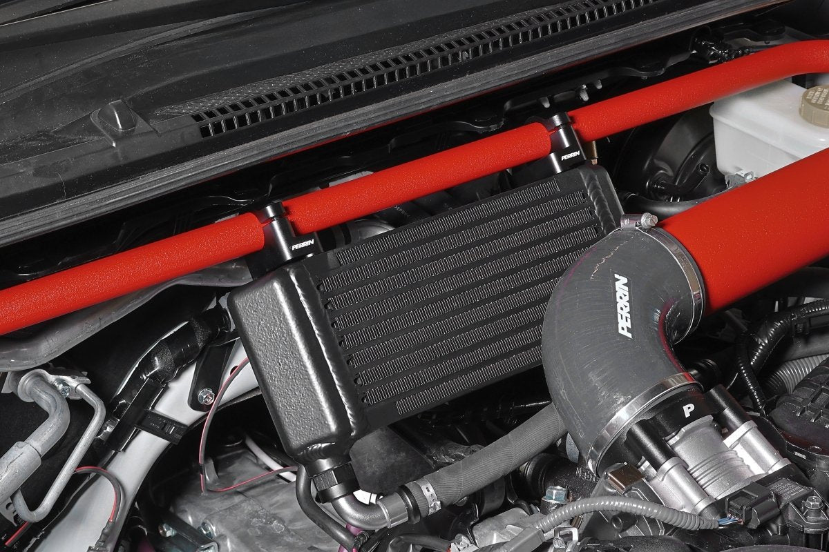 Perrin Top Mount Oil Cooler Kit Black Top Mounted 2015-2025 WRX