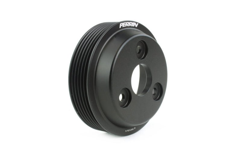 Perrin Lightweight Water Pump Pulley - Black | 2015-2021 Subaru WRX (PSP-ENG-111BK)
