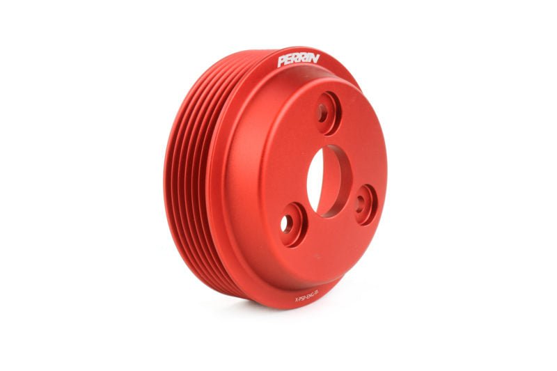 Perrin Lightweight Water Pump Pulley - Red | 2015-2021 Subaru WRX (PSP-ENG-111RD)