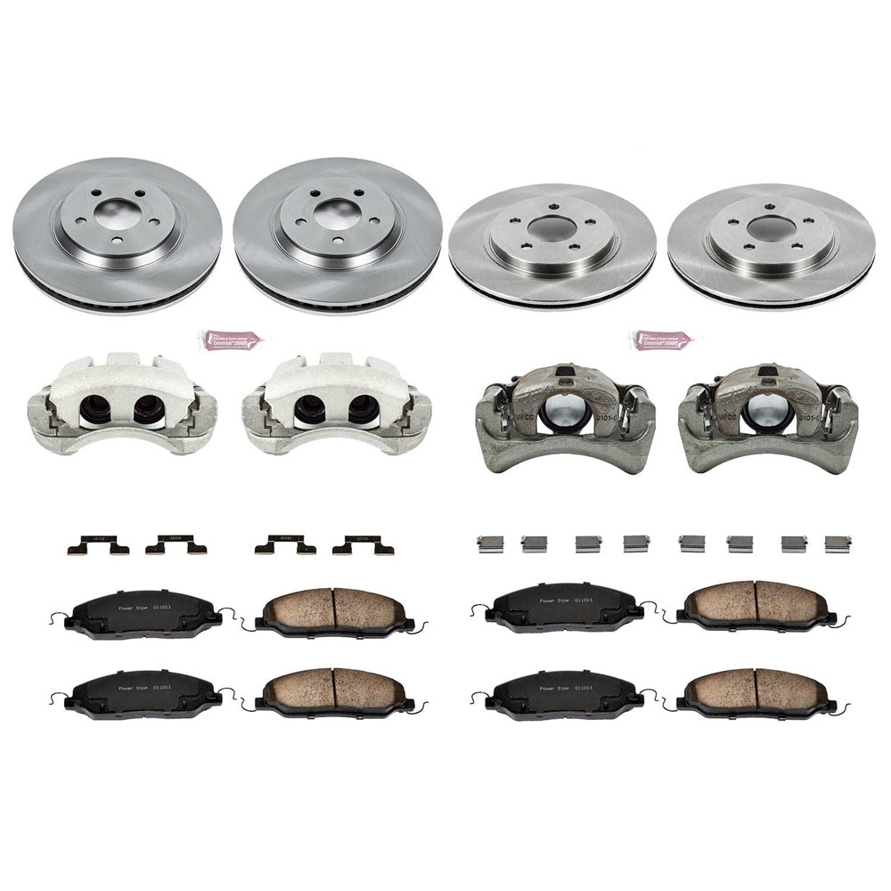 Power Stop Front & Rear Autospecialty Brake Kit w/Calipers | 2005-2010 Ford Mustang (KCOE1381)