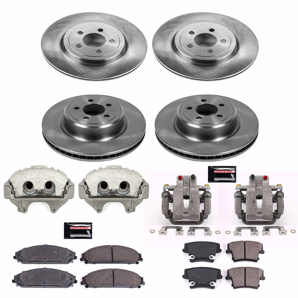 Power Stop Front & Rear Autospecialty Brake Kit w/Calipers | 2006-2014 Dodge Charger / 2006-2008 Dodge Magnum (KCOE5457)