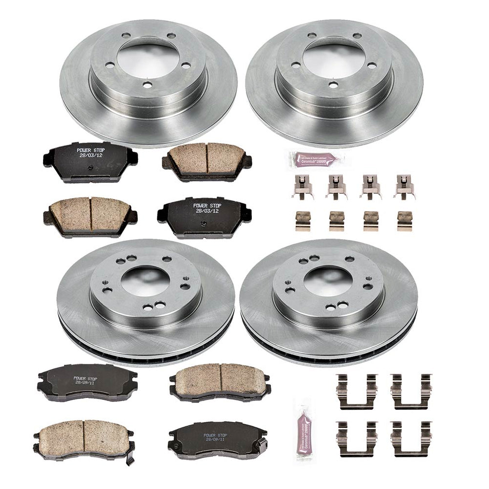 Power Stop Front & Rear Autospecialty Brake Kit | 1990-1994 Eagle Talon / 1990-1994 Mitsubishi Eclipse / 1990-1994 Plymouth Laser (KOE682)