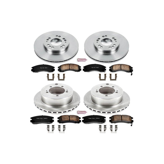 Power Stop Front & Rear Autospecialty Brake Kit | 1991-1996 Dodge Stealth / 1991-1999 Mitsubishi 3000GT / 1992-1996 Mitsubishi Diamante (KOE800)