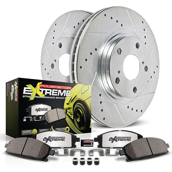 Power Stop Front & Rear Z26 Street Warrior Brake Kit | 2014-2024 Infiniti Q50 & 2018-2022 Infiniti Q60 (K8006/K6944/K8021-26)
