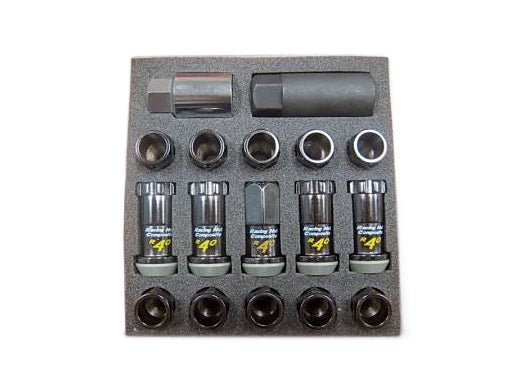 Project Kics R40 Lug Nuts Black 12x1.25 (16+4 Locks)