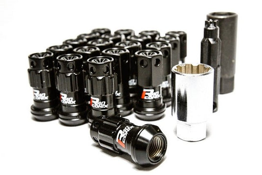 Project Kics R40 Iconix Lug Nuts Black with Black Cap 12x1.25 (20)
