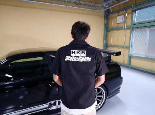 HKS MOTORSPORT BUTTON-UP SHIRT BLACK M (51007-AK263)