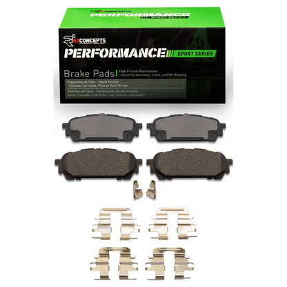 R1 03 - 08 Saab 9 - 2X Rear Sport Pads & Hardware | Saab 9 - 2X 03 - 08 (2115 - 1004 - 01) - WheelFlip