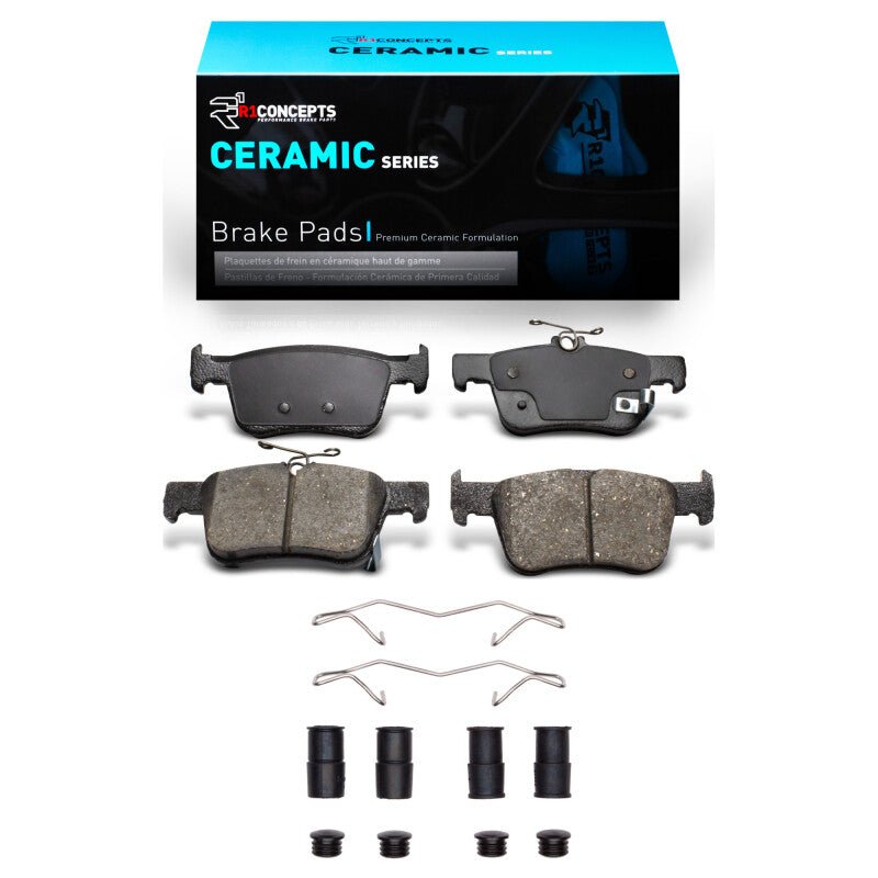 R1 Concepts 2018 - 25 Acura Integra Ceramic Rear Pads & Hardware Kit (2310 - 2102 - 01) - WheelFlip