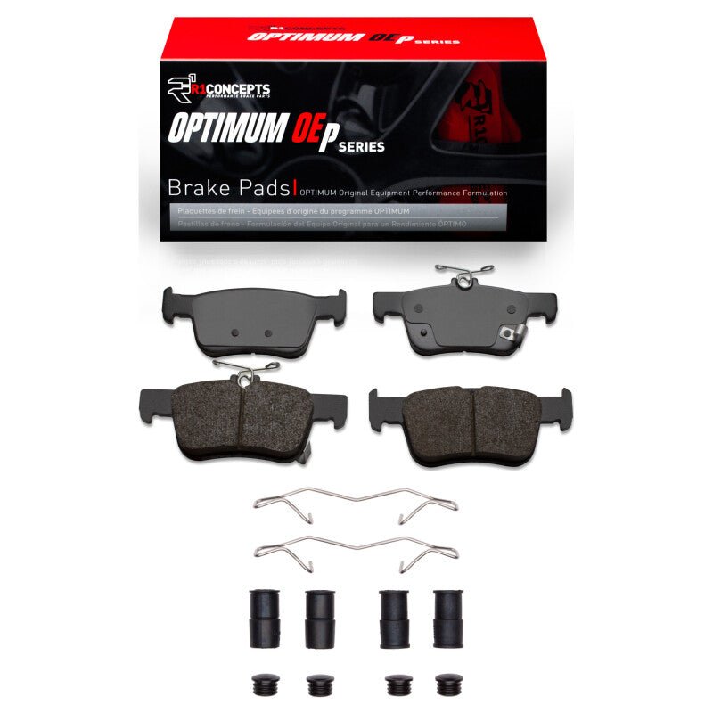 R1 Concepts Optimum OEp Rear Pads & Hardware Kit | Honda Accord/Integra 2013 - 26 (2551 - 2102 - 01) - WheelFlip