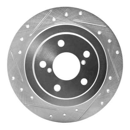 R1 Saab 9 - 2X Rear Drilled & Slotted Brake Rotor | Saab 9 - 2X (89 - 93) (631 - 13008L) - WheelFlip