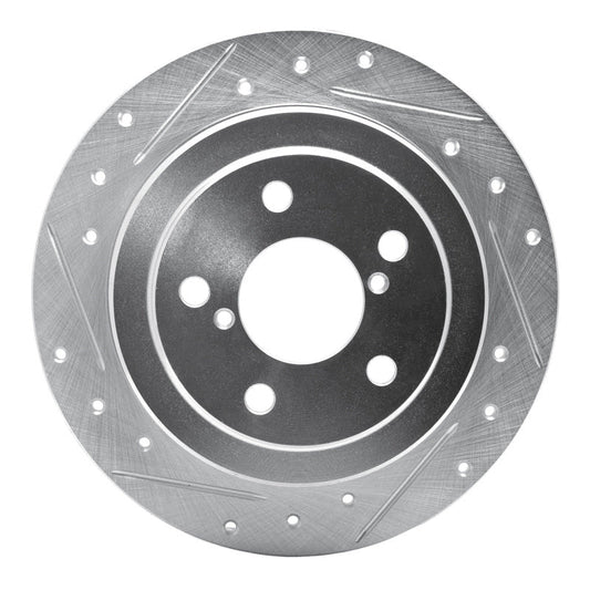 R1 Saab 9 - 2X Rear Drilled & Slotted Brake Rotor | Saab 9 - 2X (89 - 93) (631 - 13008L) - WheelFlip