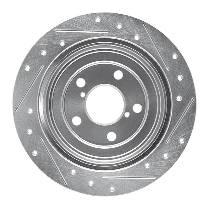 R1 Saab 9 - 2X Rear Drilled & Slotted Brake Rotor | Saab 9 - 2X (89 - 93) (631 - 13008L) - WheelFlip