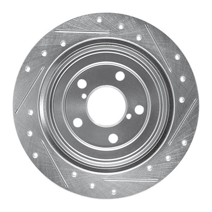 R1 Saab 9 - 2X Rear Drilled & Slotted Brake Rotor | Saab 9 - 2X (89 - 93) (631 - 13008L) - WheelFlip