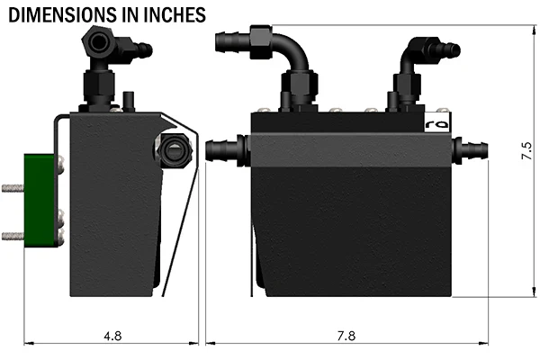 Radium Dual Side Fluid Lock Oil Catch Can Kit | Subaru WRX/STI/Forester (02-14/04-13) (20-0608-FL)