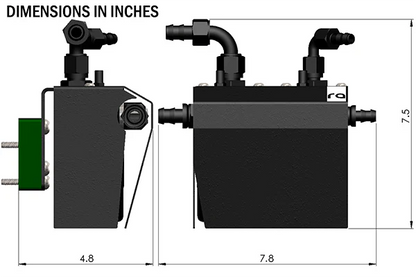 Radium Dual Side Fluid Lock Oil Catch Can Kit | Subaru WRX/STI/Forester (02-14/04-13) (20-0608-FL)