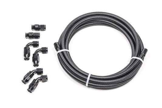 Radium Engineering -8An 45 Degree Ptfe Hose End - Black | Universal (14-0635)