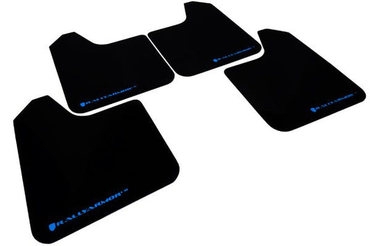 Rally Armor Universal UR Mudflaps Black Urethane Blue Logo