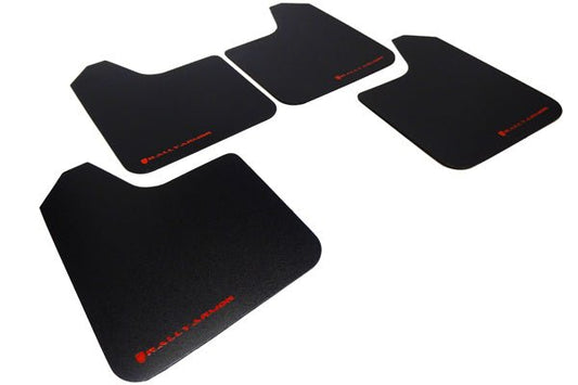 Rally Armor Universal UR Mudflaps Black Urethane Red Logo