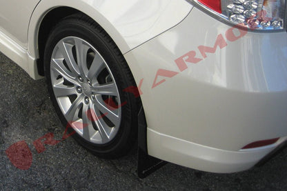 Rally Armor UR Mudflaps Black Urethane Grey Logo 2008-2011 Impreza / 2008-2010 WRX