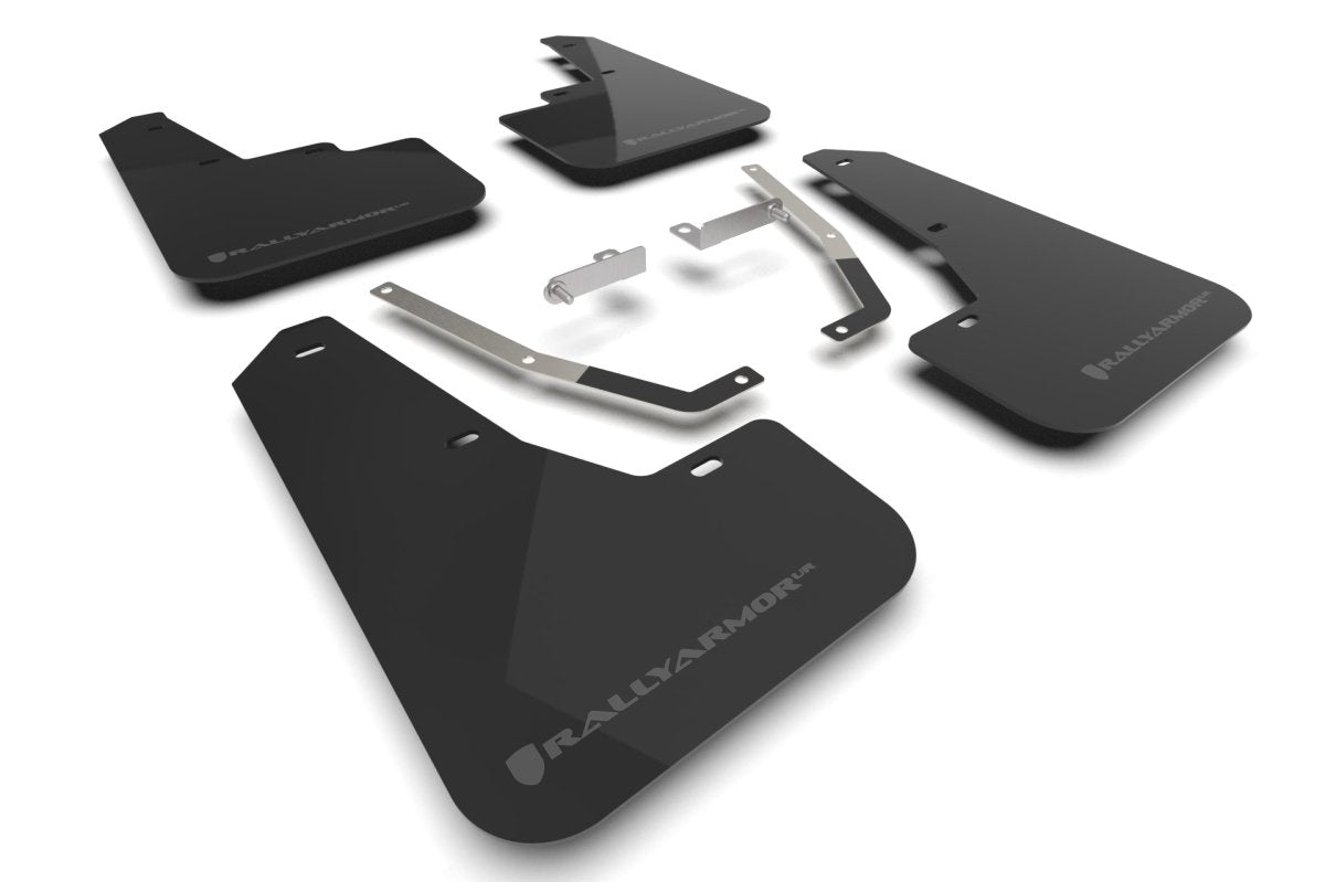 Rally Armor UR Mudflaps Black Urethane Grey Logo 2024 Crosstrek