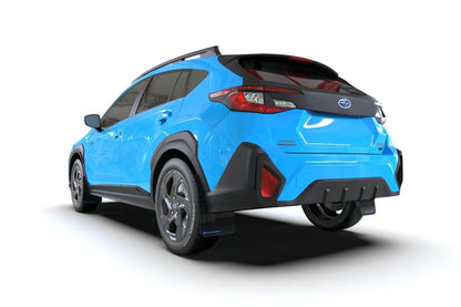 Rally Armor UR Mudflaps Black Urethane Light Blue Logo 2024 Crosstrek