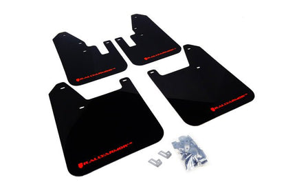 Rally Armor UR Mudflaps Black Urethane Red Logo 1998-2002 Forester