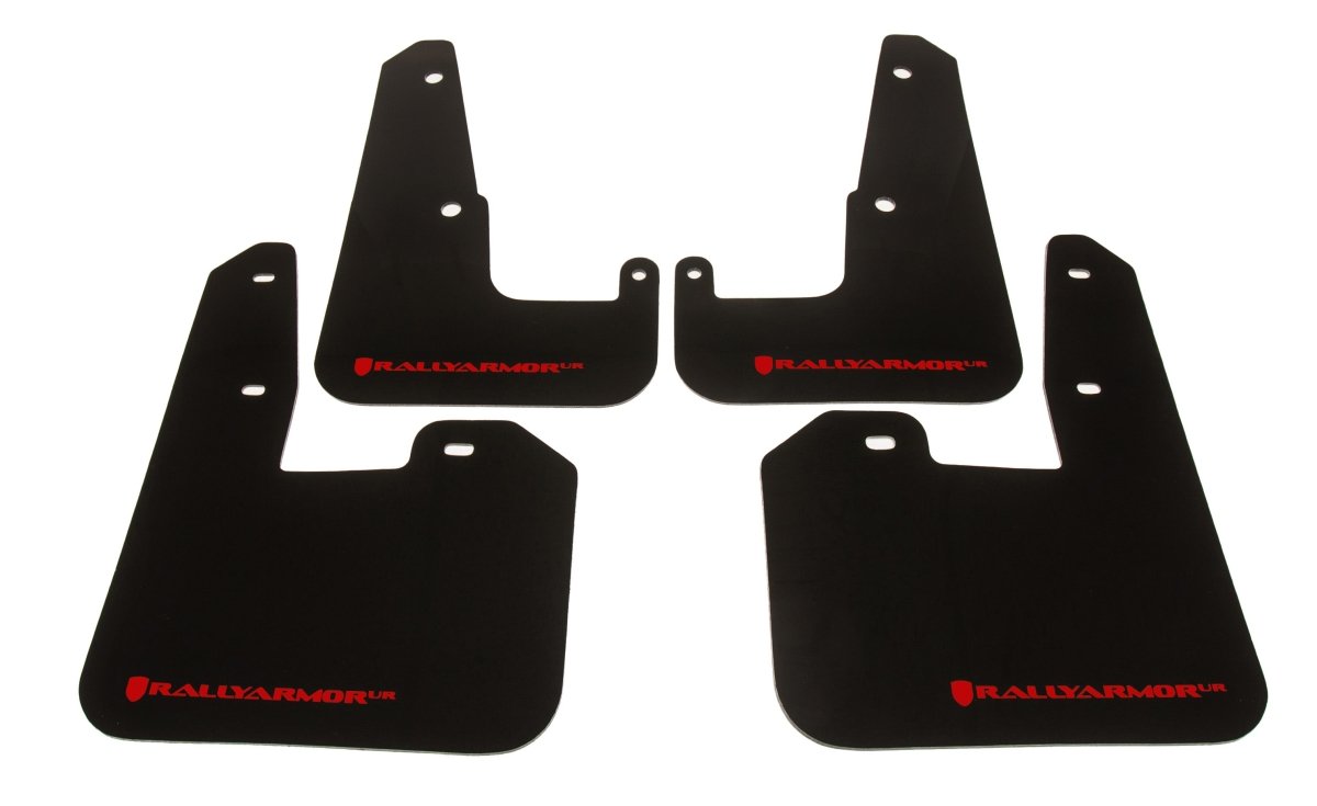 Rally Armor UR Mud Flap | Subaru Outback (03-09) / Impreza (07-11, 07-14) (MF19-UR-BLK/RD)
