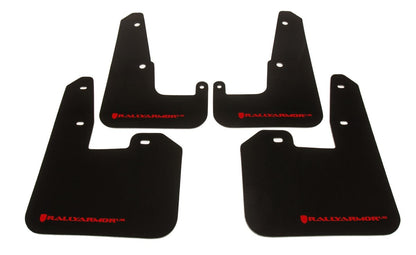 Rally Armor UR Mud Flap | Subaru Outback (03-09) / Impreza (07-11, 07-14) (MF19-UR-BLK/RD)