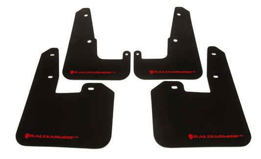 Rally Armor UR Mud Flap | Subaru Outback (03-09) / Impreza (07-11, 07-14) (MF19-UR-BLK/RD)