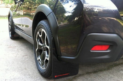 Rally Armor UR Mudflaps Black Urethane Red Logo 2013-2017 Crosstrek XV
