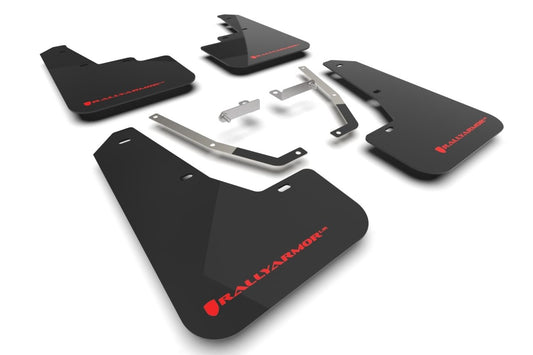 Rally Armor UR Mudflaps Black Urethane Red Logo 2024 Crosstrek