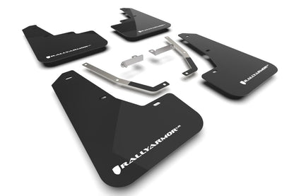Rally Armor UR Mudflaps Black Urethane White Logo 2024 Crosstrek