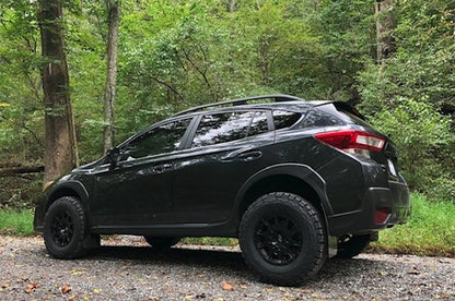 Rally Armor UR Mudflaps Red Urethane Black Logo 2018-2023 Crosstrek