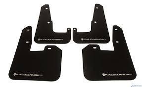 Subaru Legacy 2015+ Direct Fit Mud Flaps by Rally Armor - Black/Silver (MF34-UR-BLK/SIL)