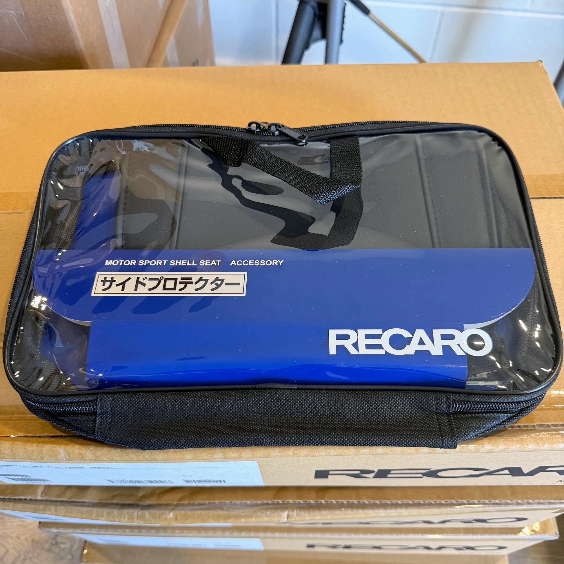 Recaro JDM Side Protector - Artificial Leather Black / Silver Logo - WheelFlip