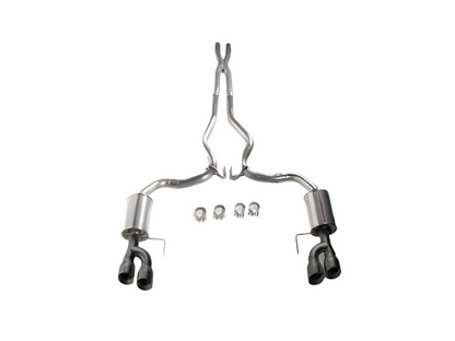 Roush 422093-BLK Black-Tip Cat-Back Exhaust System for 2018-25 Mustang GT 5.0L