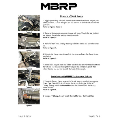 MBRP 3in T304 SS Dual Split Cat-back | Chevrolet Suburban XL 5.3L (21-24)