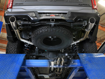 aFe Vulcan Series 3-3.5in SS Cat-Back Exhaust w/Dual 4.5in Tips | Ford F-150 Raptor (21-24) (49-33151-P)