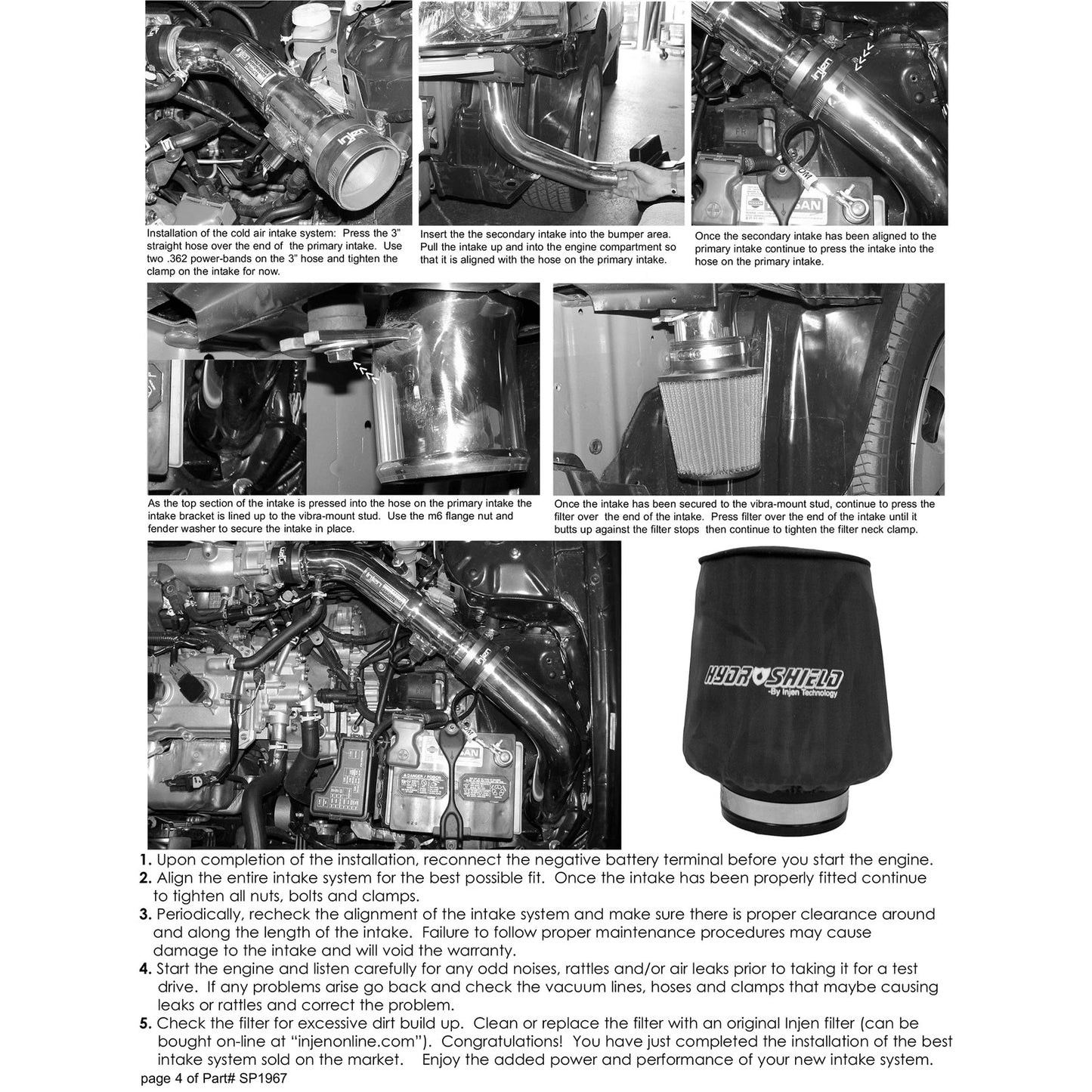 Injen SP Cold Air Intake System | 2005 - 2006 Nissan Sentra (SP1967BLK)