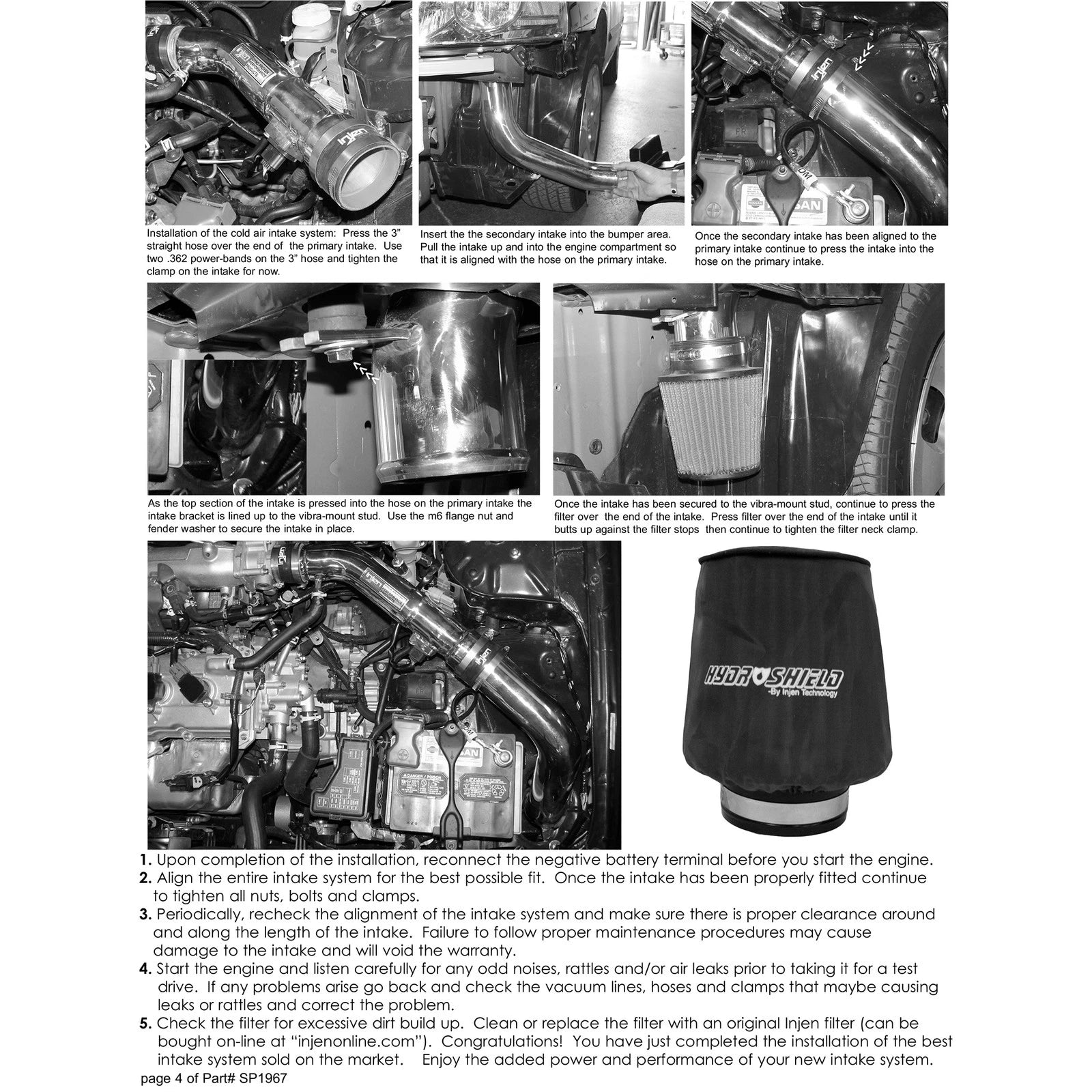 Injen SP Cold Air Intake System | 2005 - 2006 Nissan Sentra (SP1967BLK)