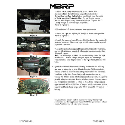 MBRP Installer Series 3" Cat-Back Exhaust System | 2018-2023 Ford Mustang GT (S7207AL)