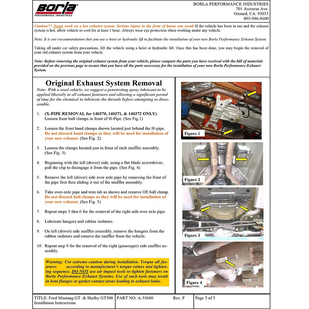 Borla Cat-Back Exhaust System - ATAK | 2011-2012 Ford Mustang 5.0L (140372)
